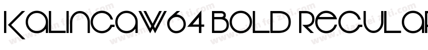 KalingaW64 Bold RegularVersion 11字体转换